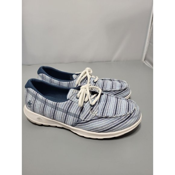 Skechers Shoes - Skechers On the Go Blue Striped Boat Shoes Size 7.5 - SN136077